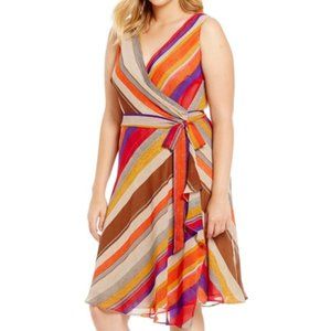 Lauren by Ralph Lauren Multi Color Wrap Dress